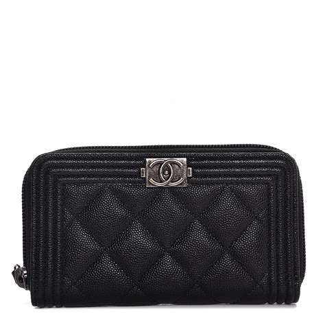 chanel wallet black quilted|Chanel small zipper wallet.